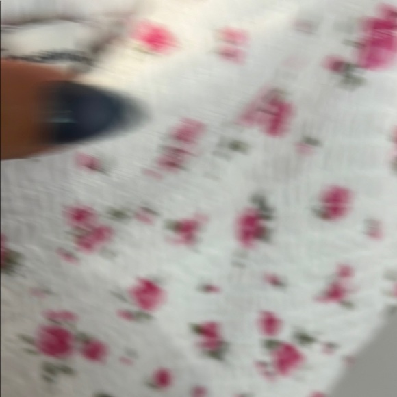 Hollister Floral White and Pink Maxi Dress Medium - Picture 3 of 5